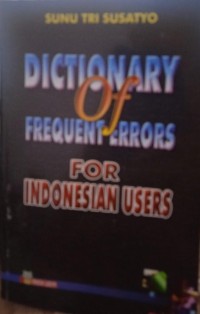 Image of Dictionary of Frequent Errors for Indonesian Users