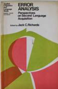 Image of Error Analysis : Perspectives on second language acquisition