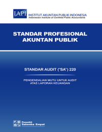 Image of Standar Profesional Akuntan Publik : Standar Audit 220