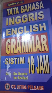 Tata Bahasa Inggris English Grammar Sistim 18 Jam