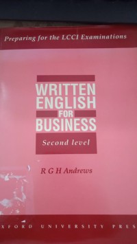 Written English for Business : second level